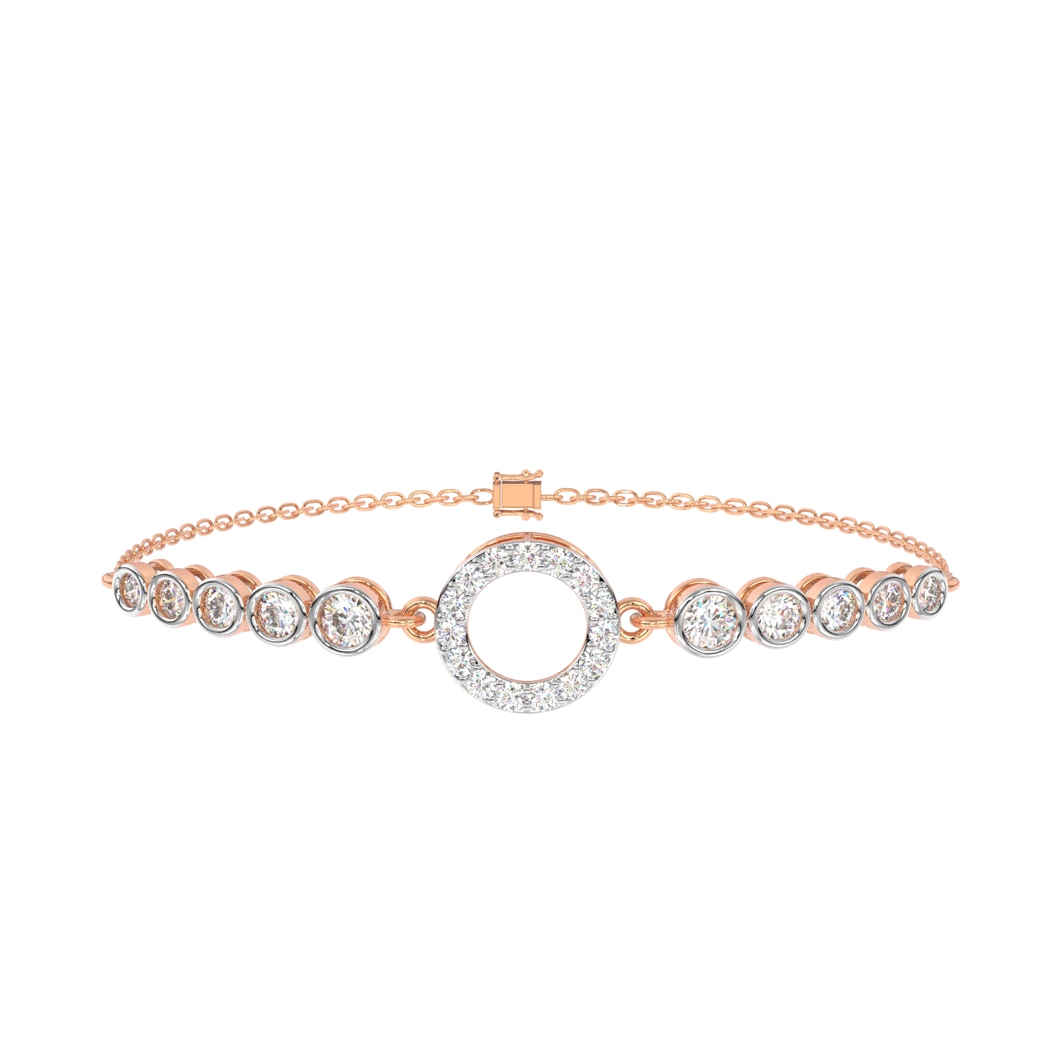Rose Circle Station Bracelet