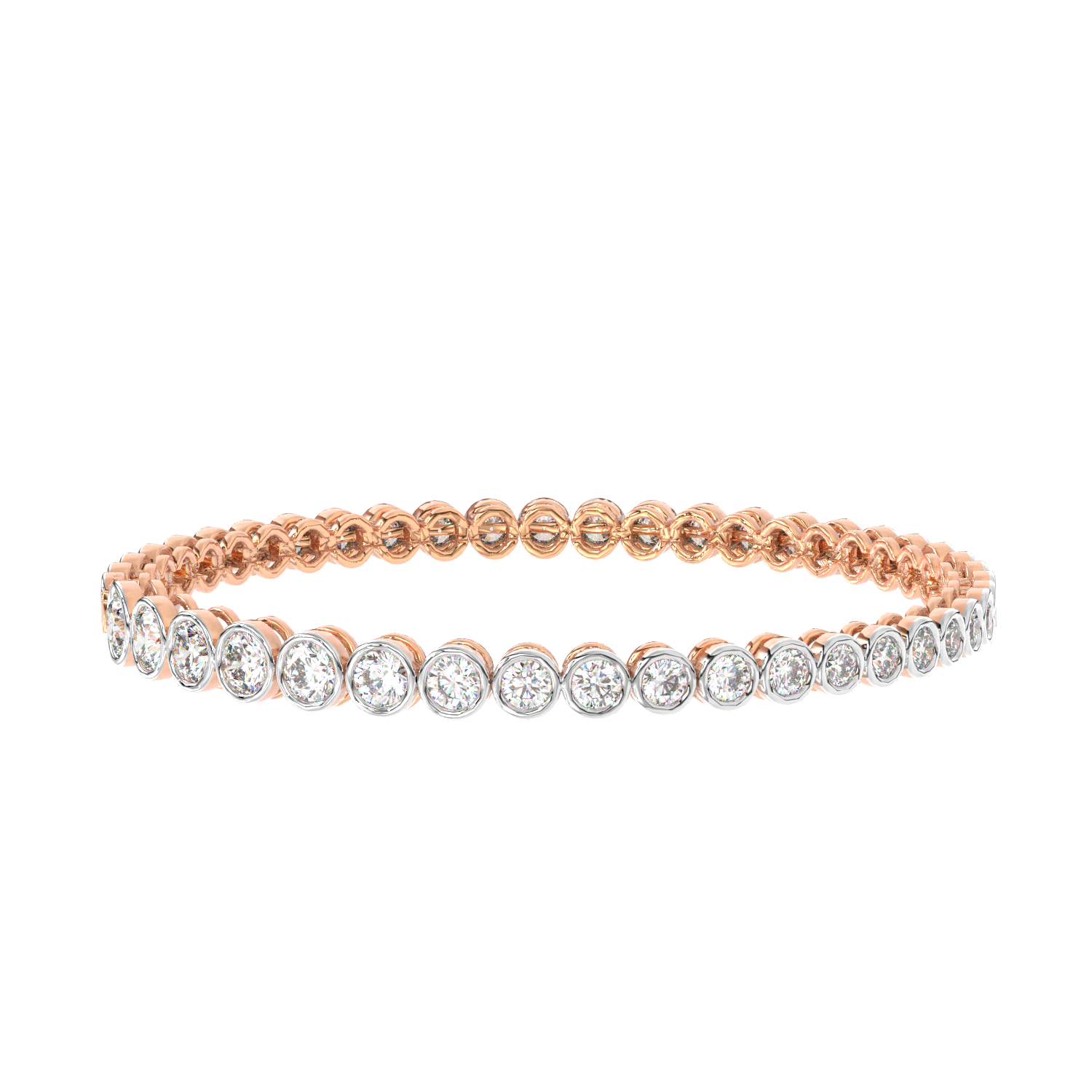 Bezel Eternity Tennis Bracelet