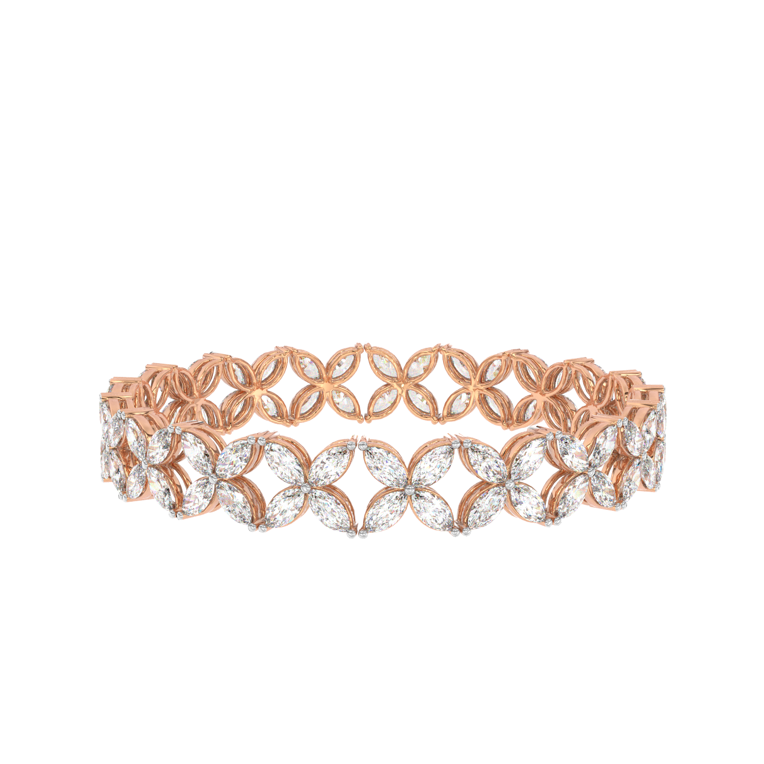 Marquise Quatrefoil Tennis Bracelet