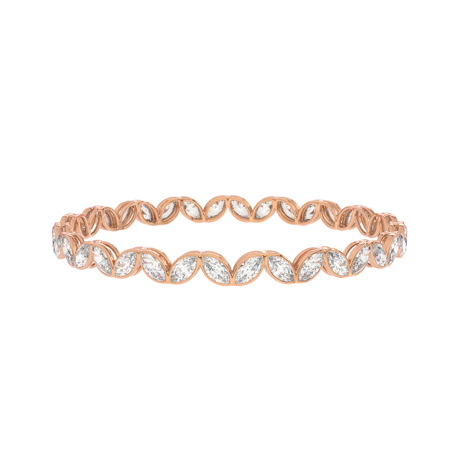 Marquise Leaf Tennis Bracelet