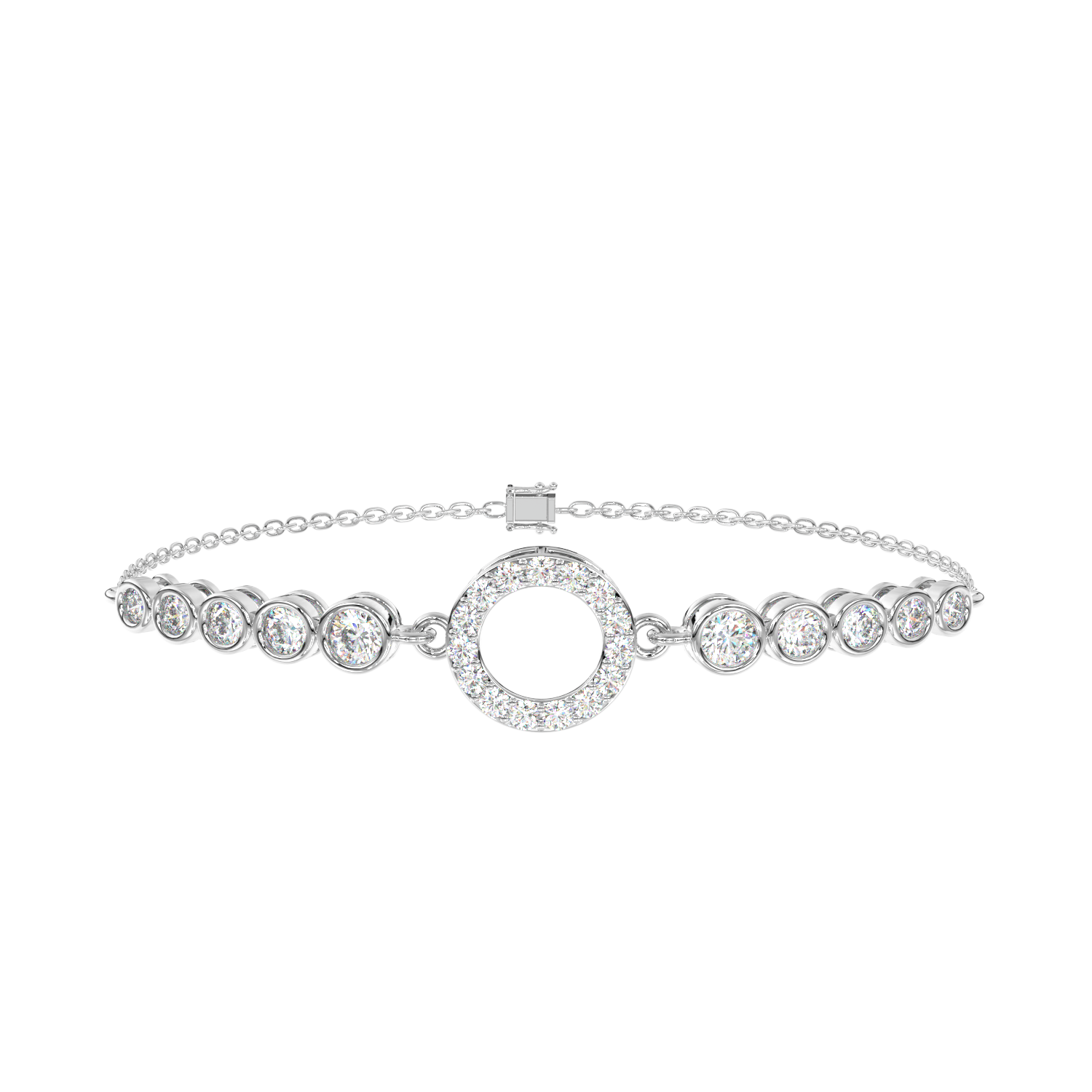 Rose Circle Station Bracelet