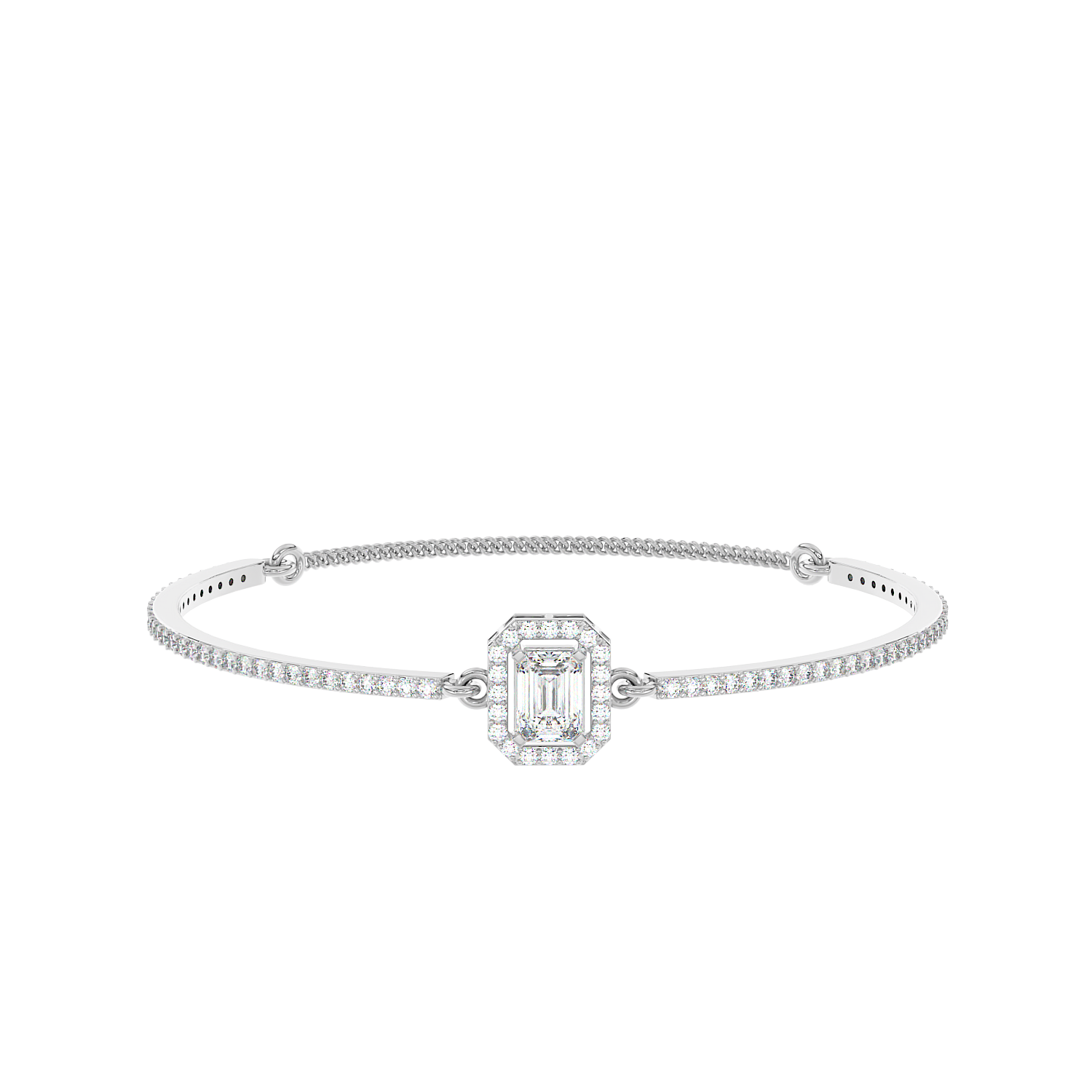 Emerald Halo Bangle
