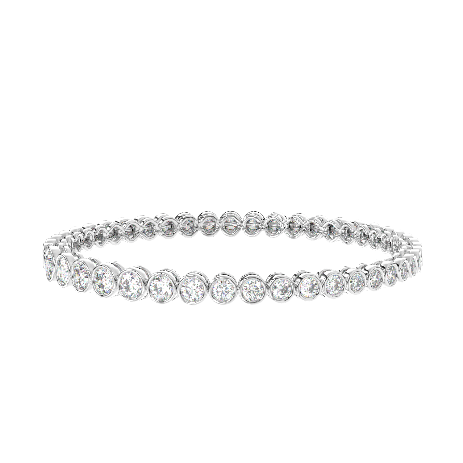 Bezel Eternity Tennis Bracelet