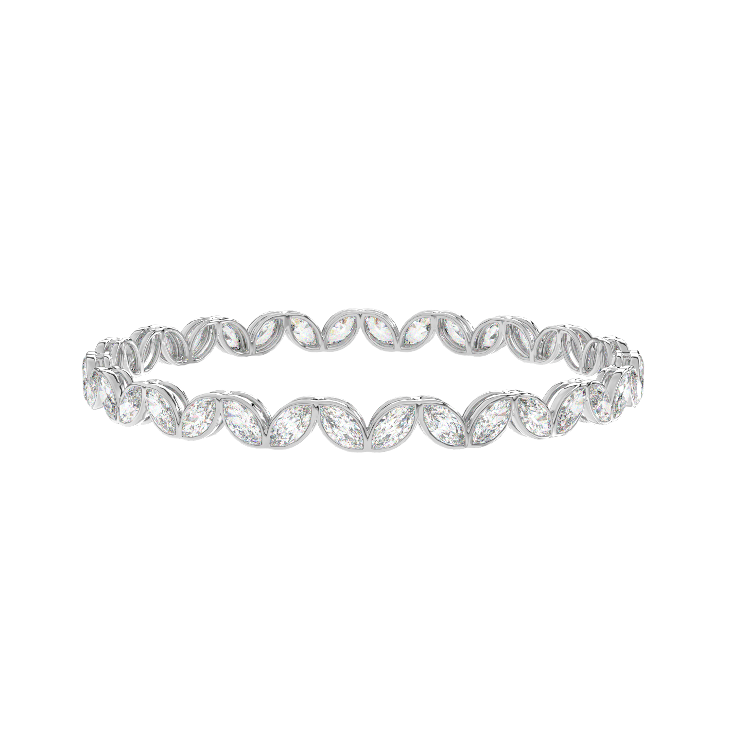 Marquise Leaf Tennis Bracelet