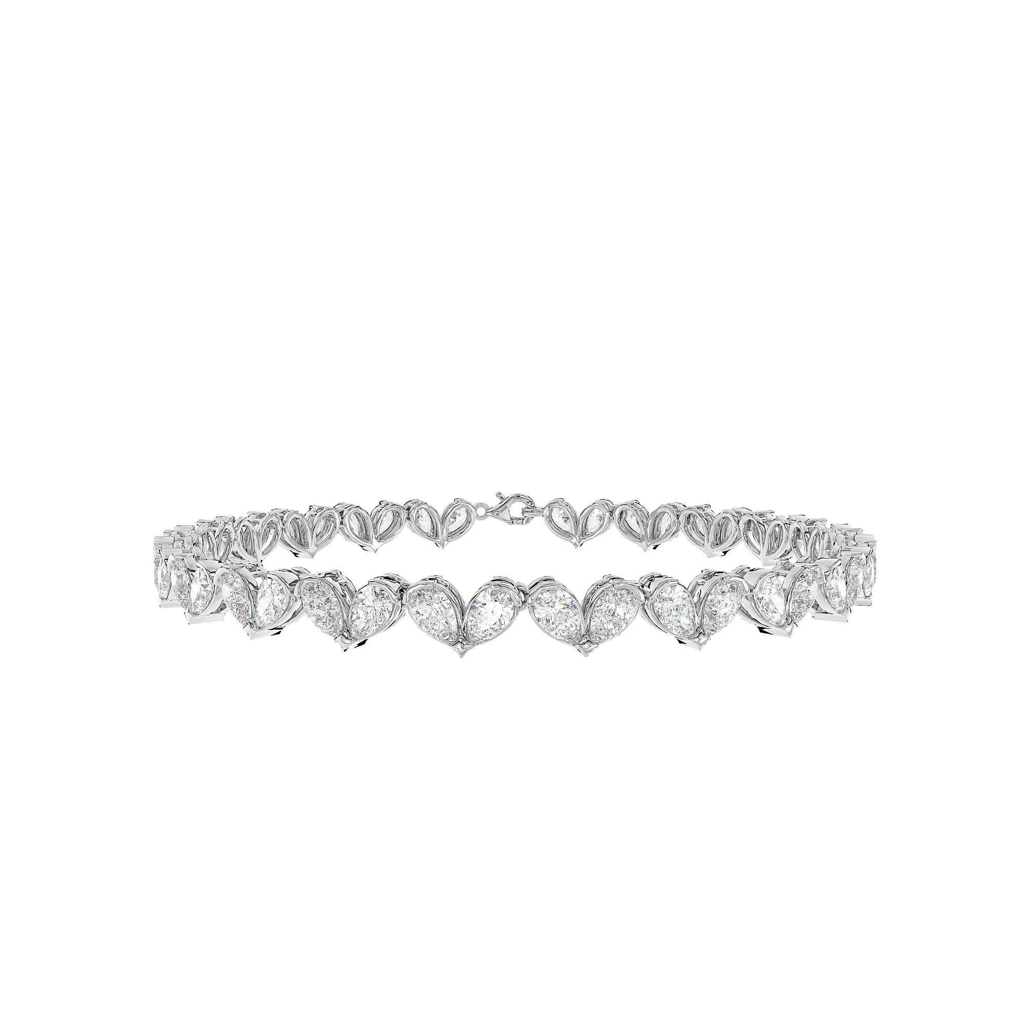 Pear Heart Tennis Bracelet