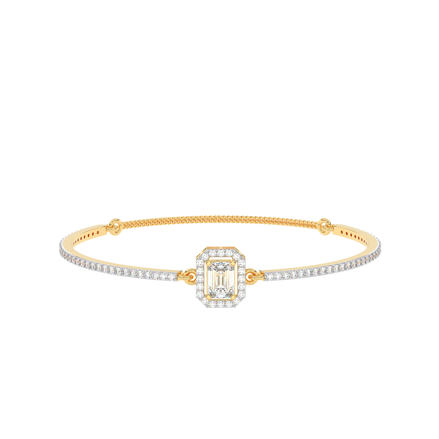 Emerald Halo Bangle