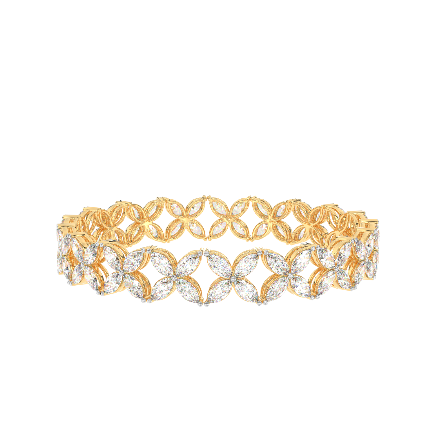 Marquise Quatrefoil Tennis Bracelet
