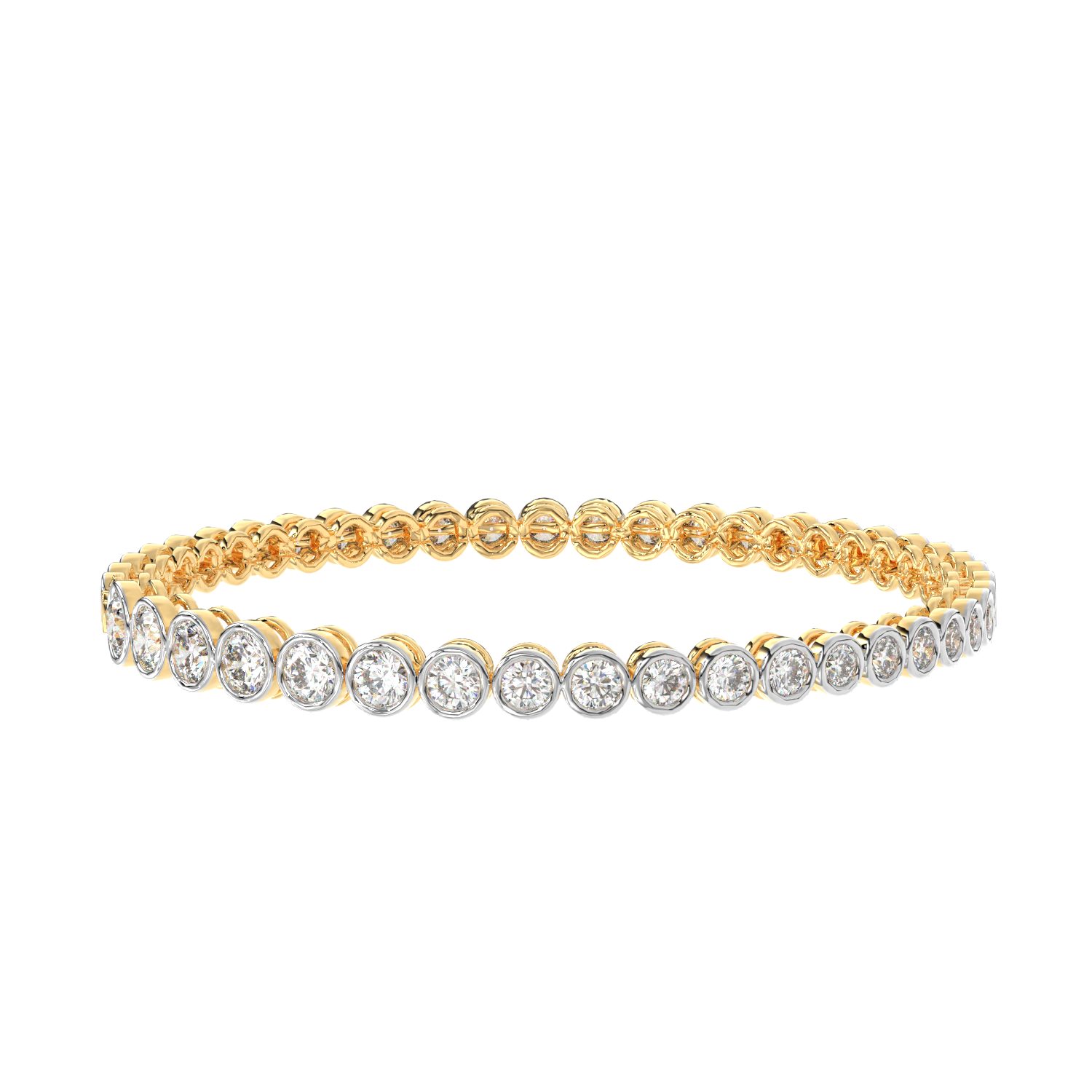 Bezel Eternity Tennis Bracelet