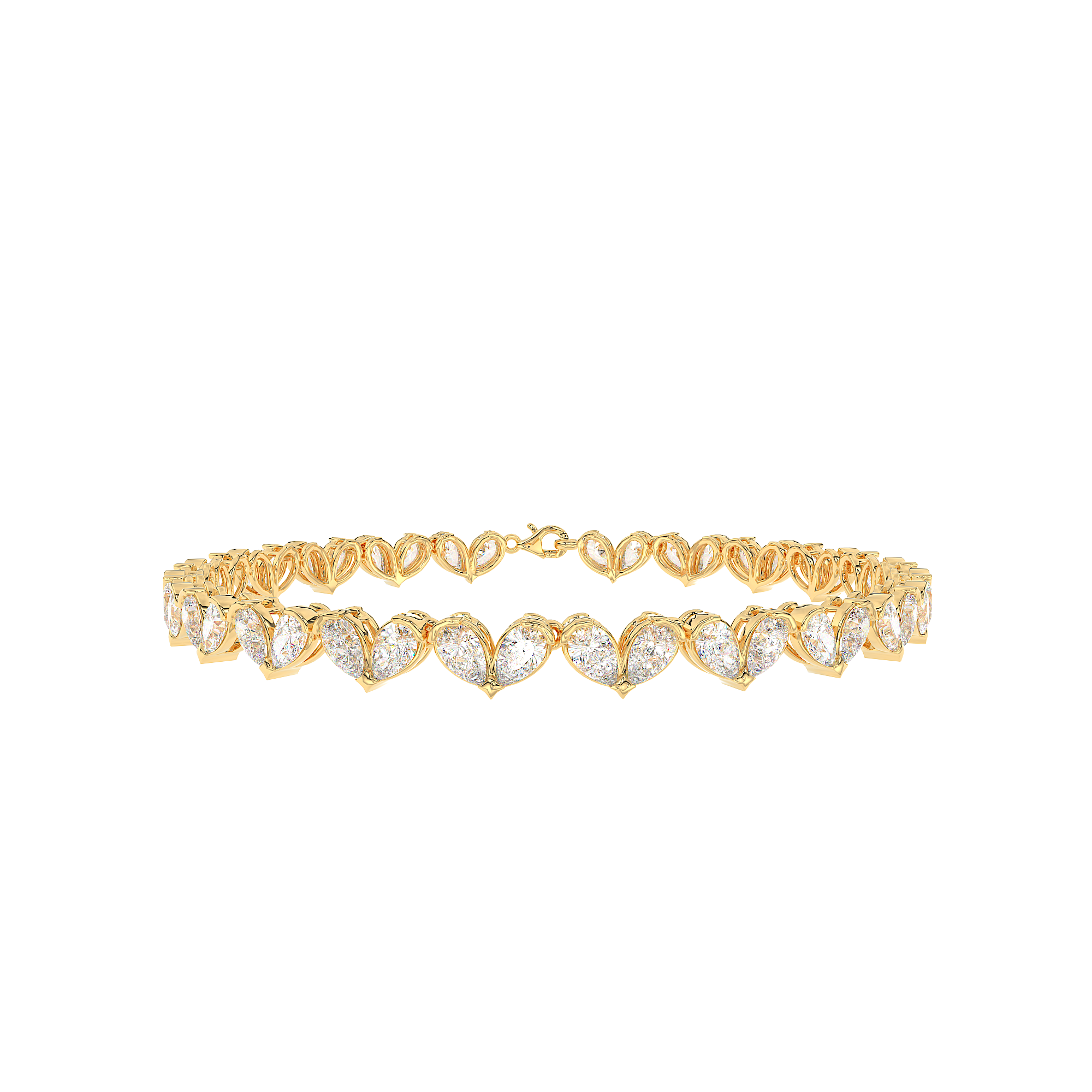 Pear Heart Tennis Bracelet
