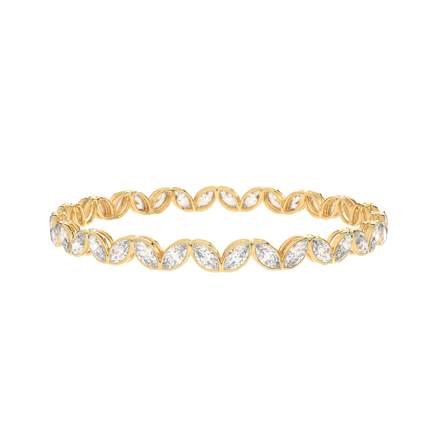 Marquise Leaf Tennis Bracelet