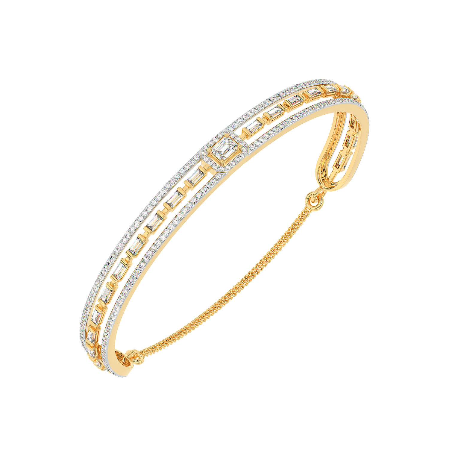 Emerald Art Deco Bangle