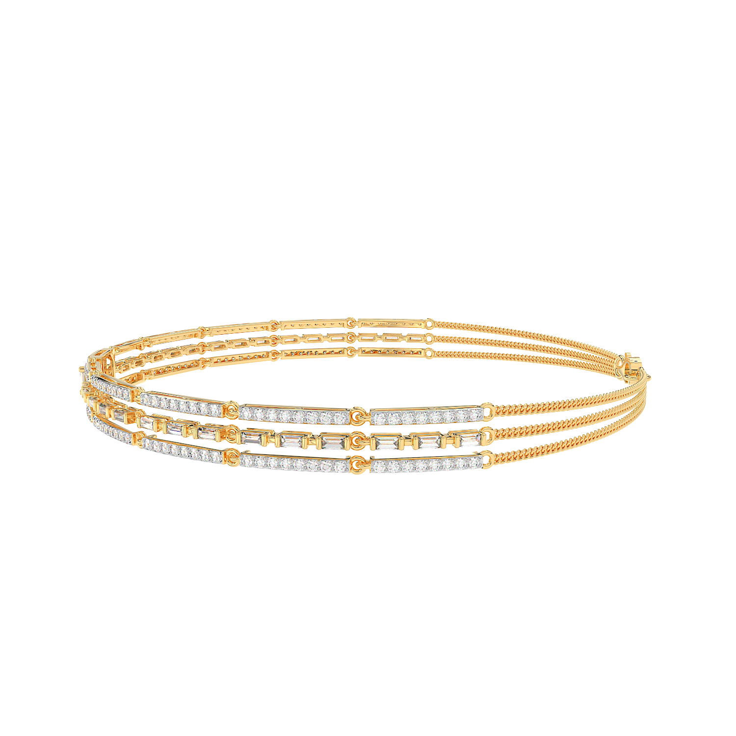 Three Row Emerald Tennis
