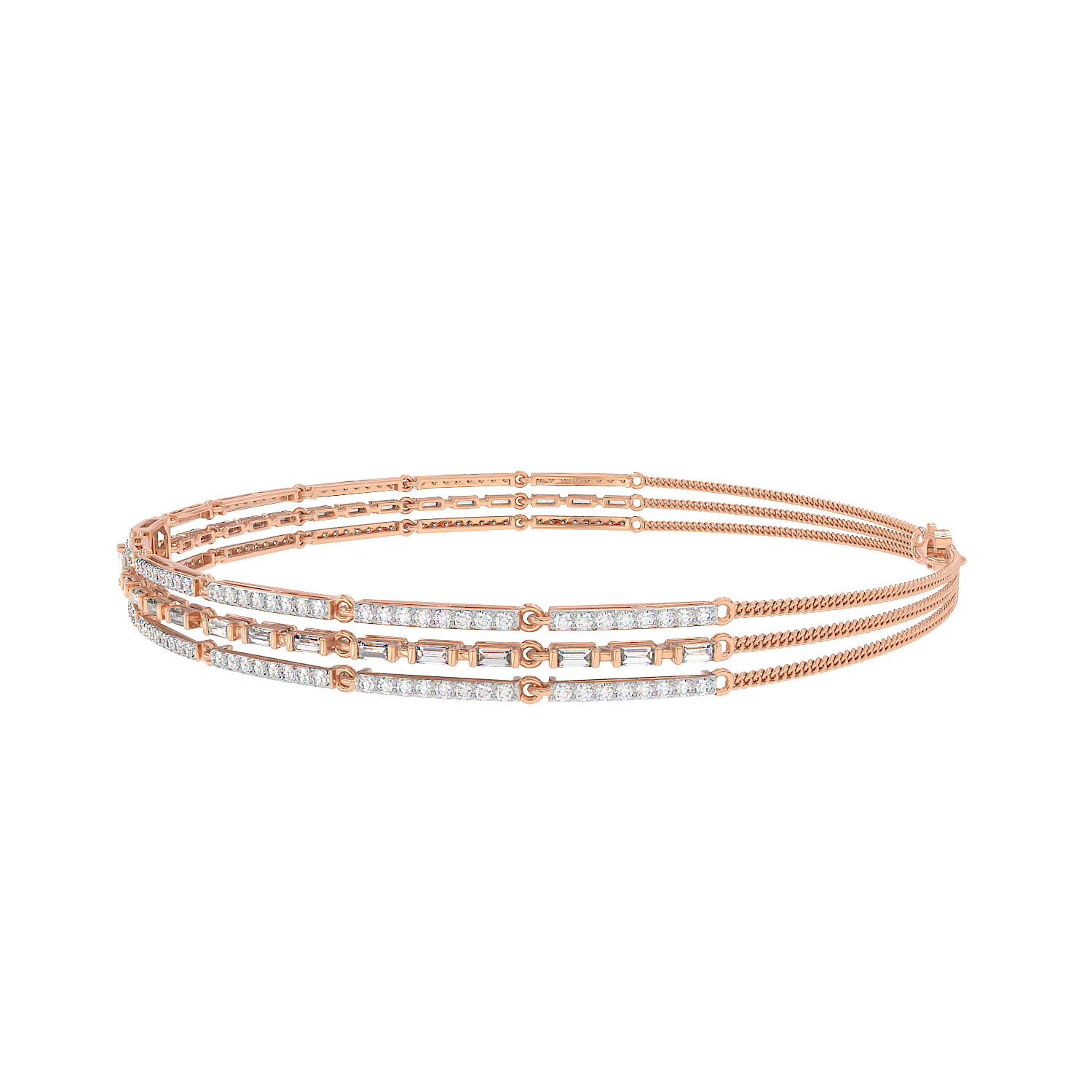 Three Row Emerald Tennis
