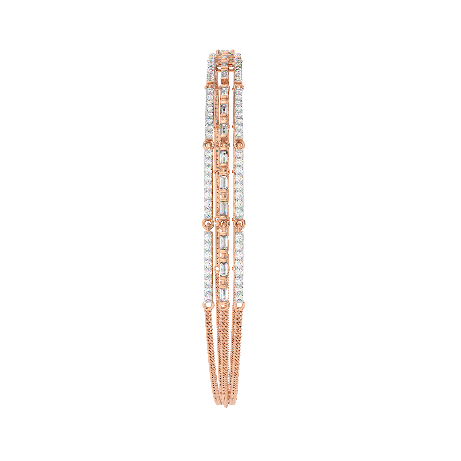 Three Row Emerald Tennis