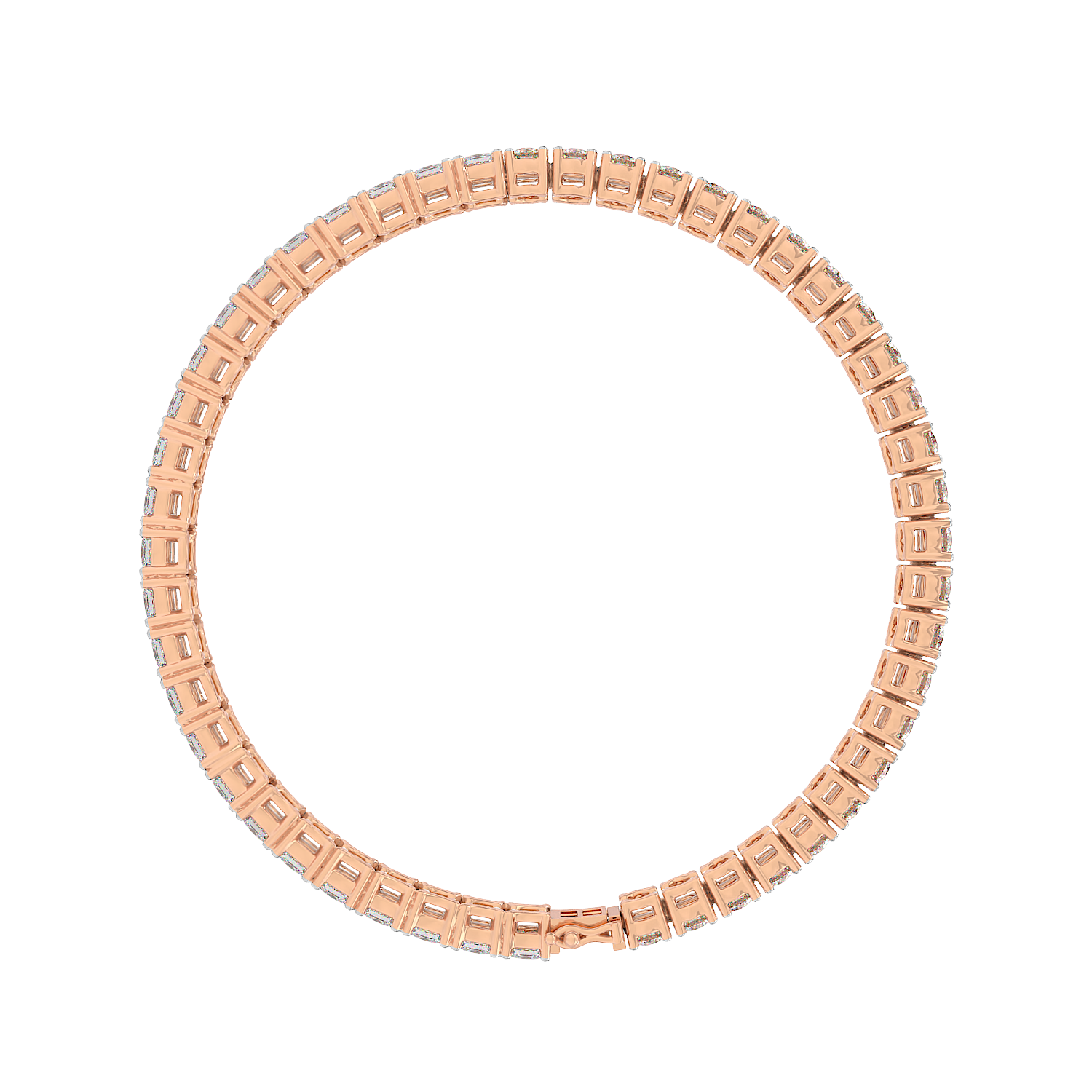 Round Emerald Tennis Bracelet