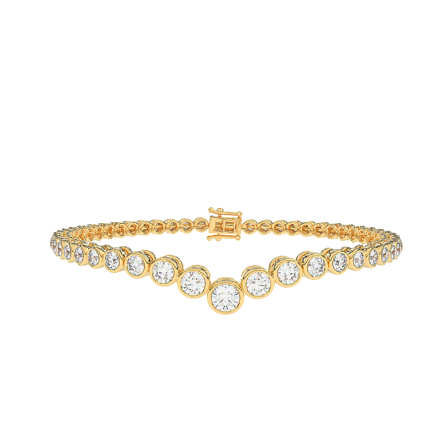 Graduated V Tennis Bracelet