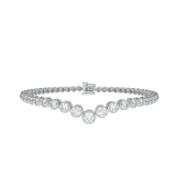 Graduated V Tennis Bracelet