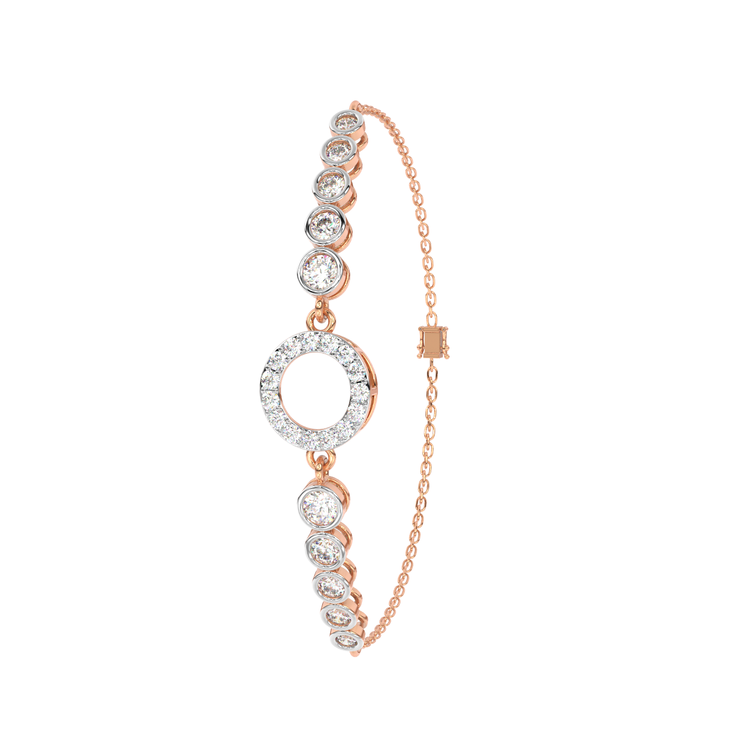 Rose Circle Station Bracelet