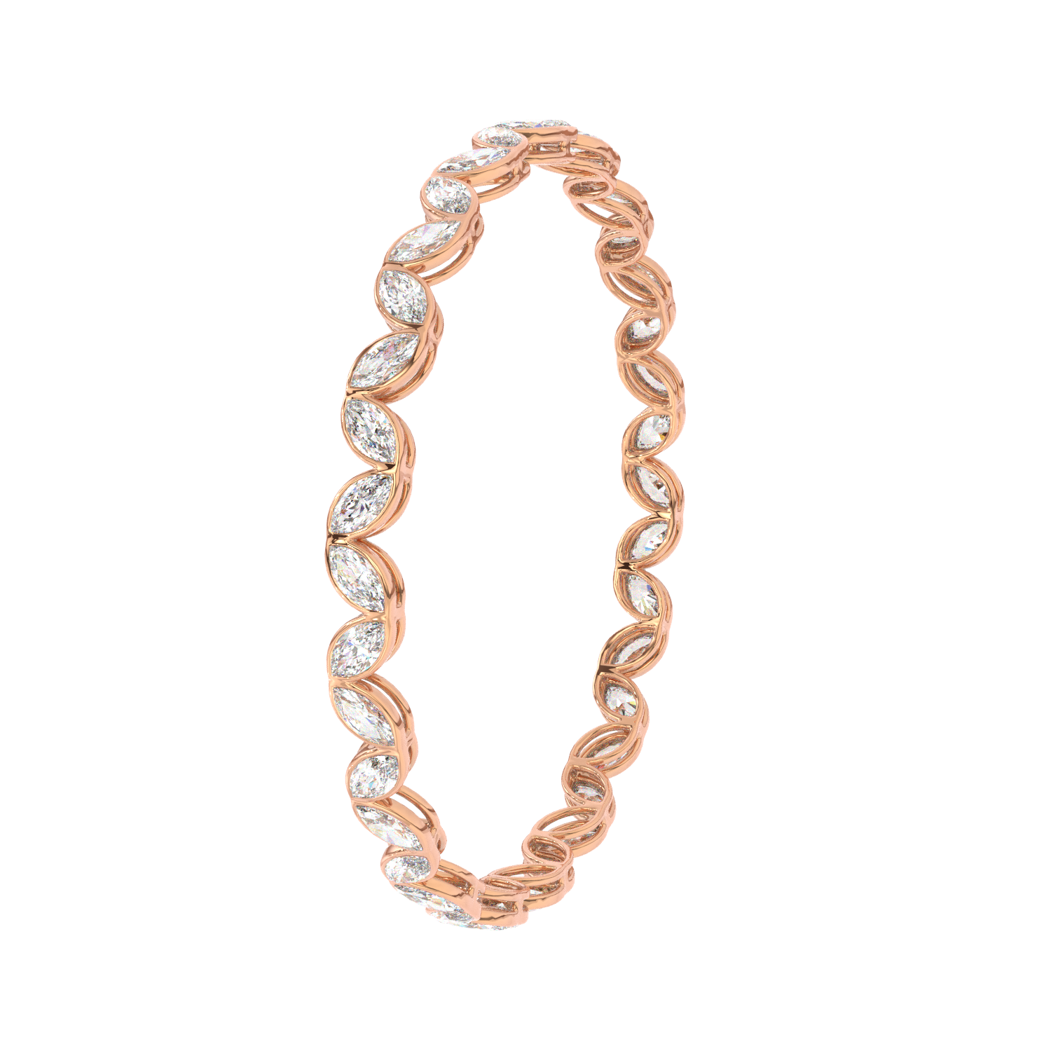 Marquise Leaf Tennis Bracelet