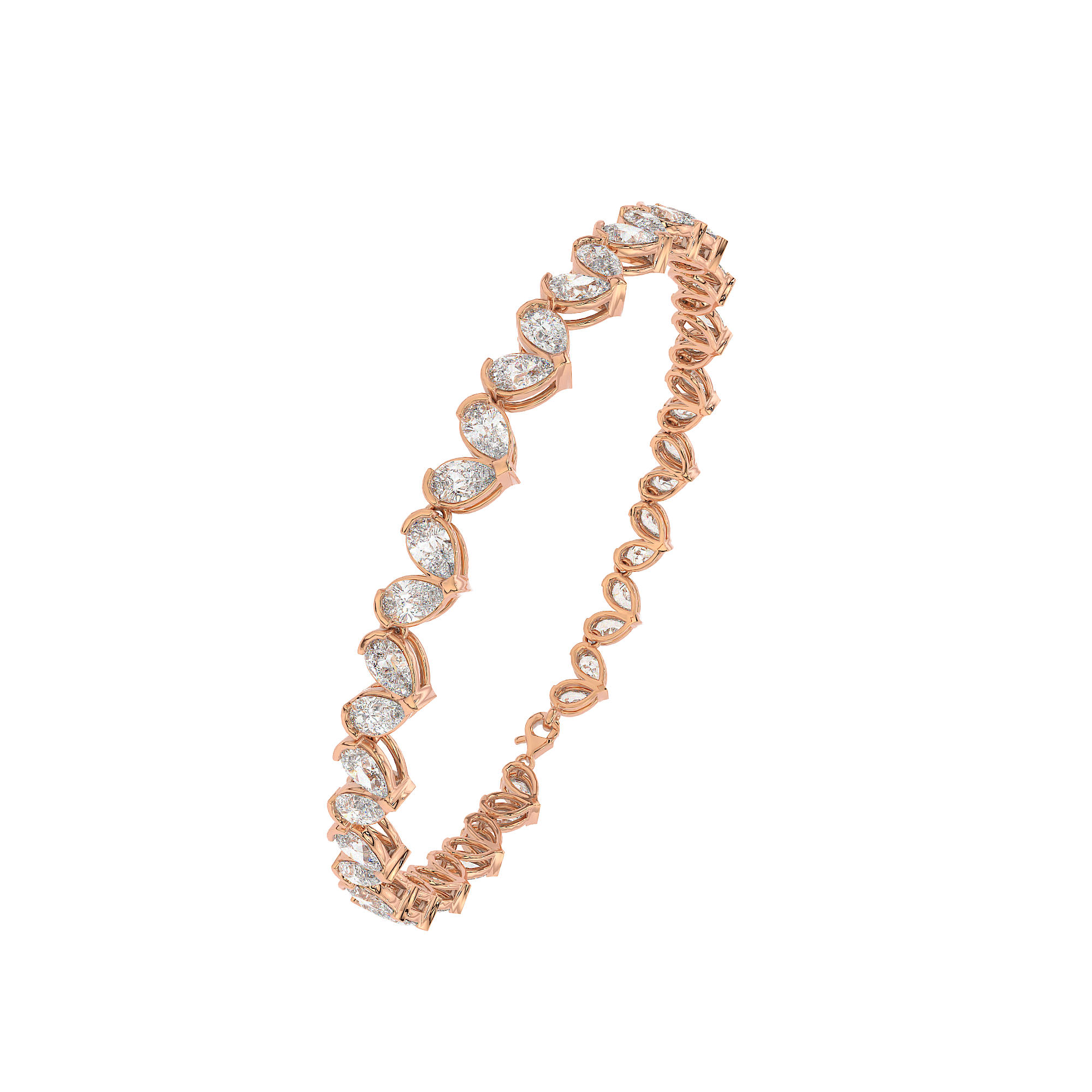 Pear Heart Tennis Bracelet