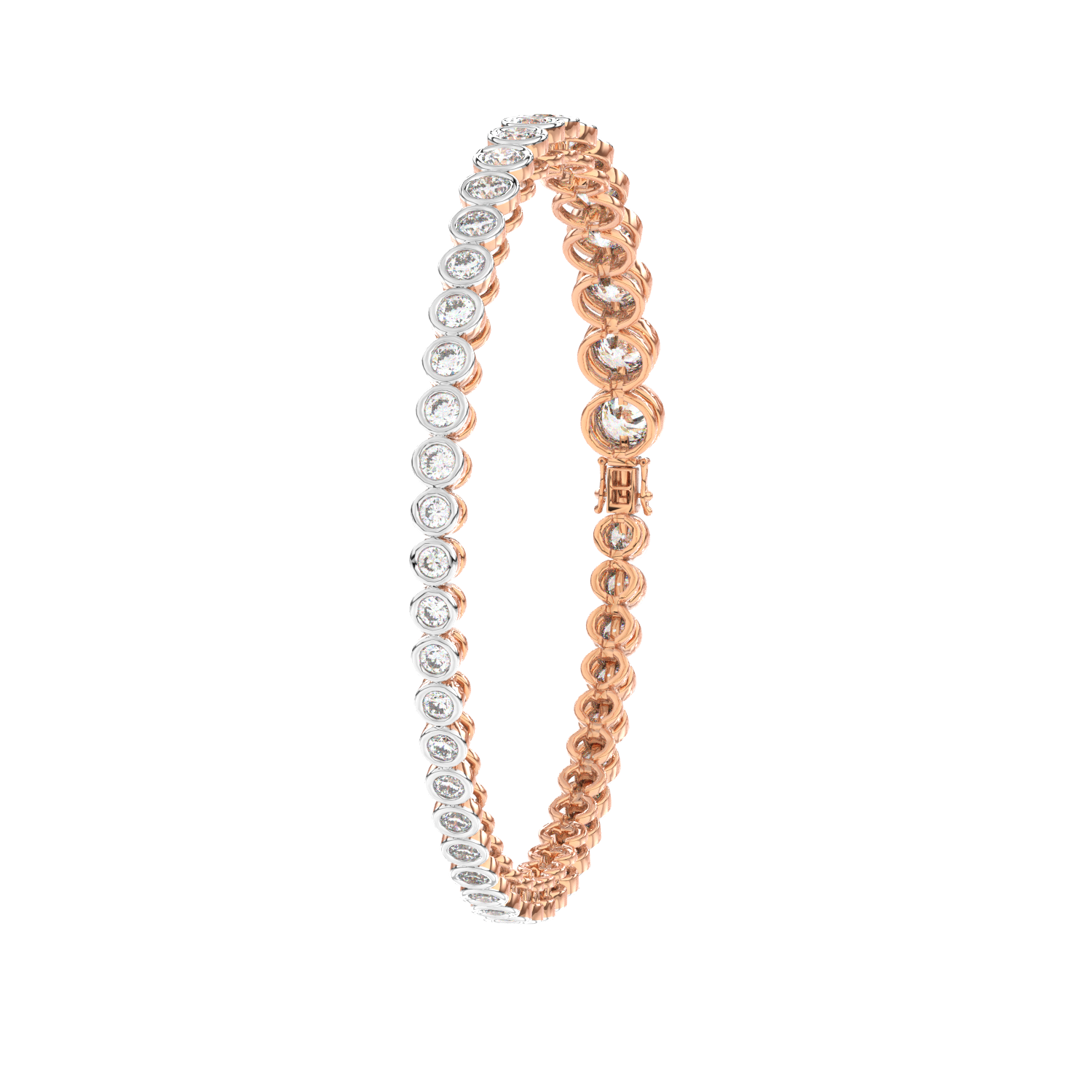 Bezel Eternity Tennis Bracelet