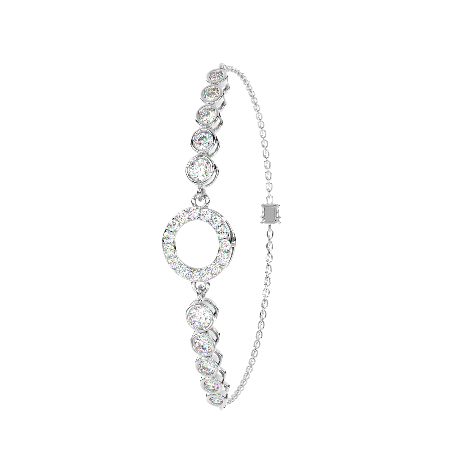 Rose Circle Station Bracelet