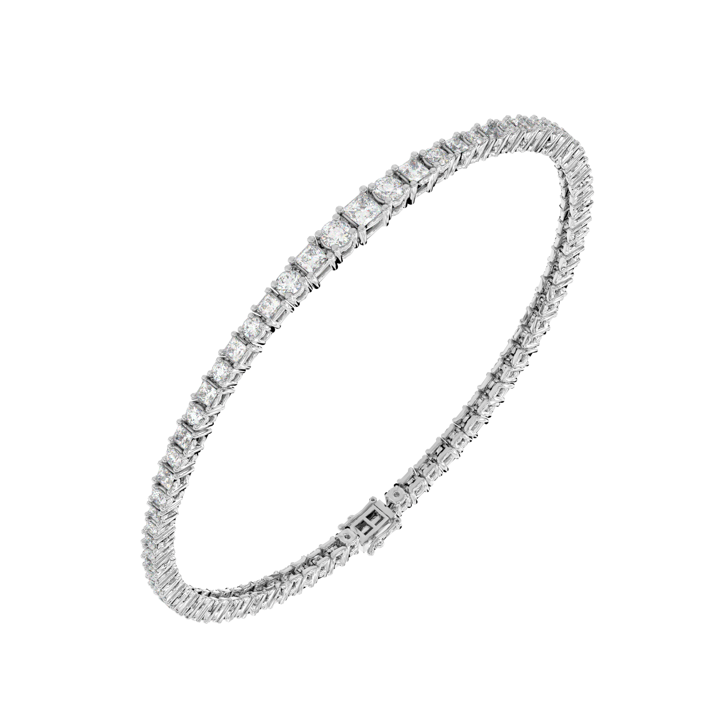 Princess Center Tennis Bracelet