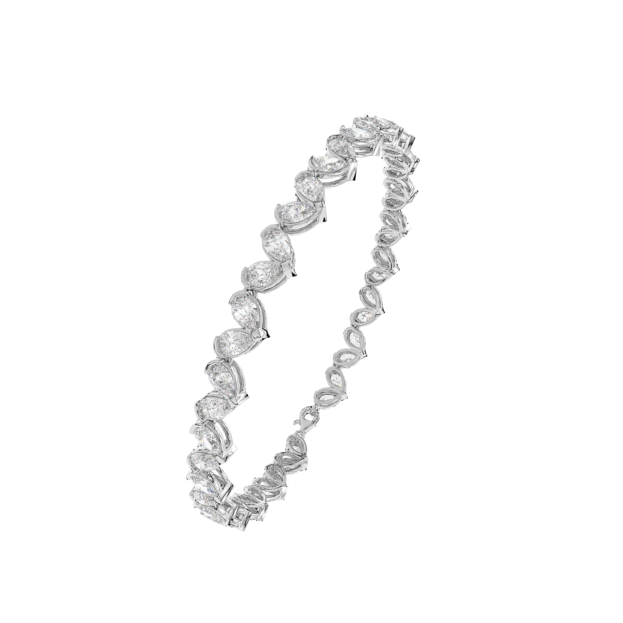 Pear Heart Tennis Bracelet