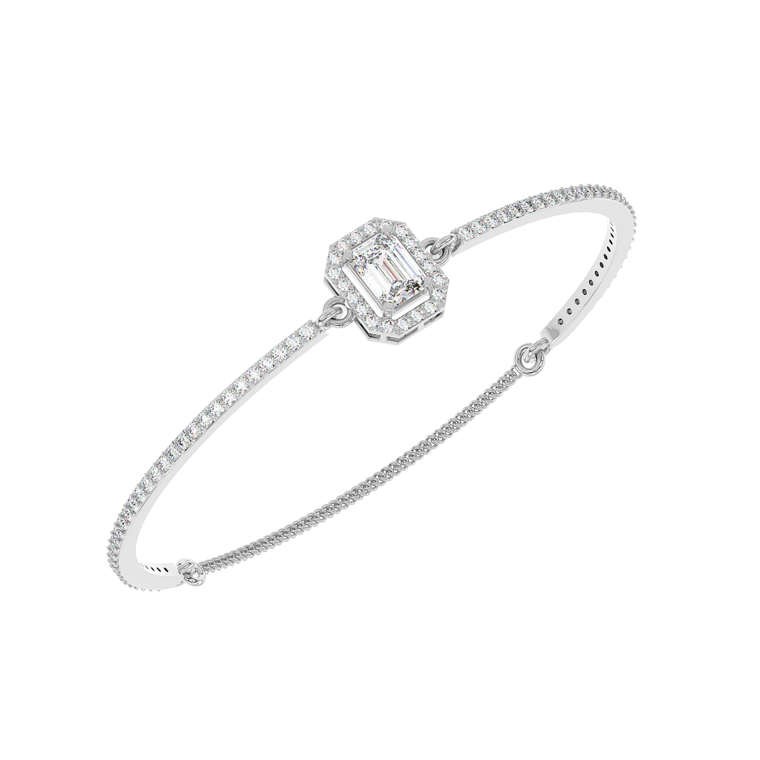 Emerald Halo Bangle