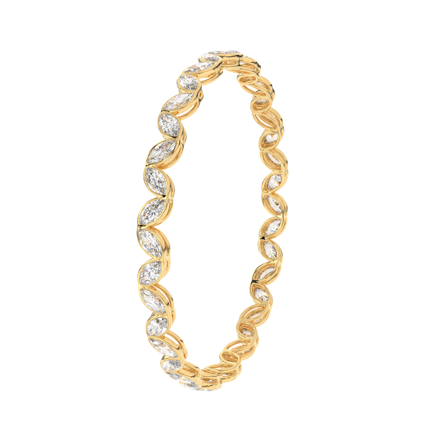 Marquise Leaf Tennis Bracelet