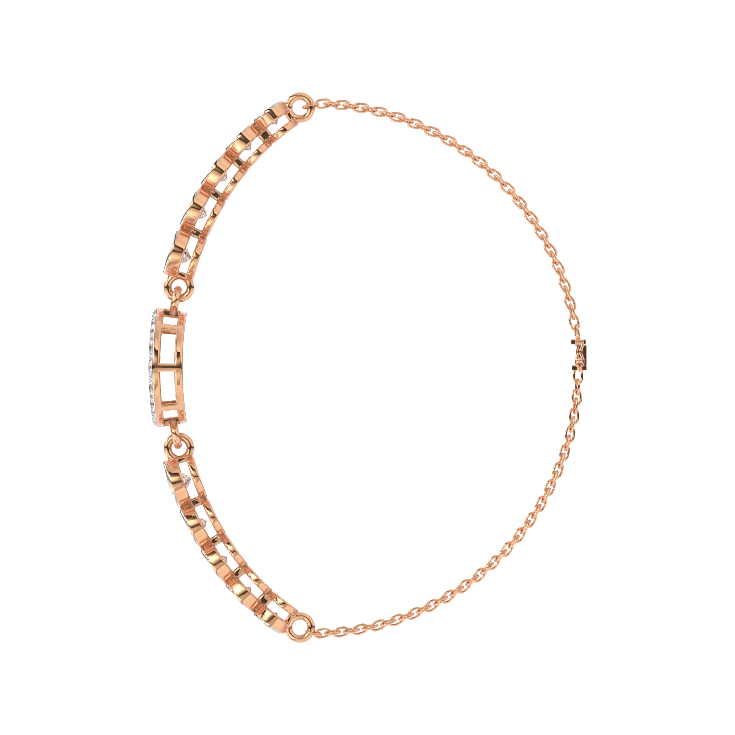 Rose Circle Station Bracelet