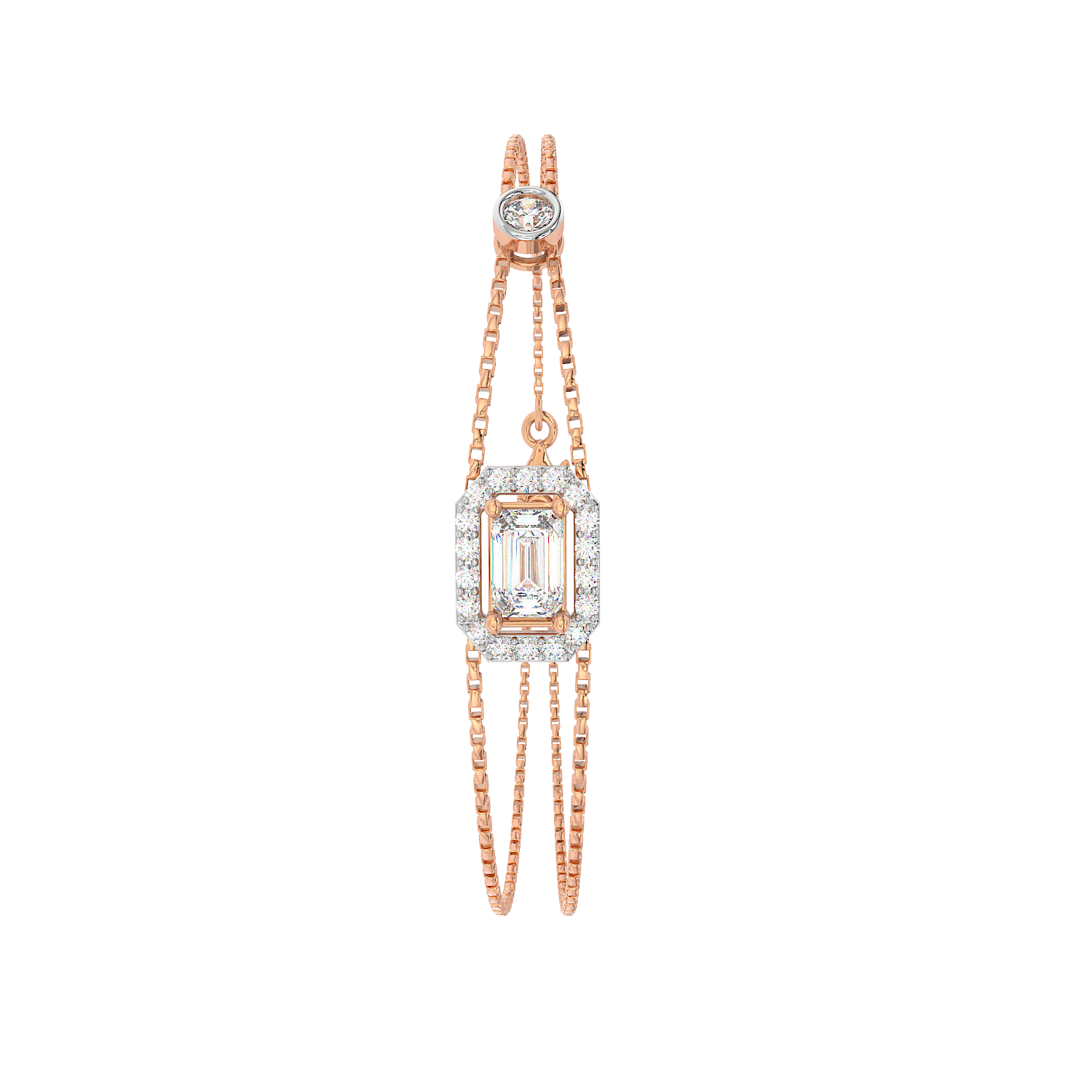 Emerald Halo Station Bracelet