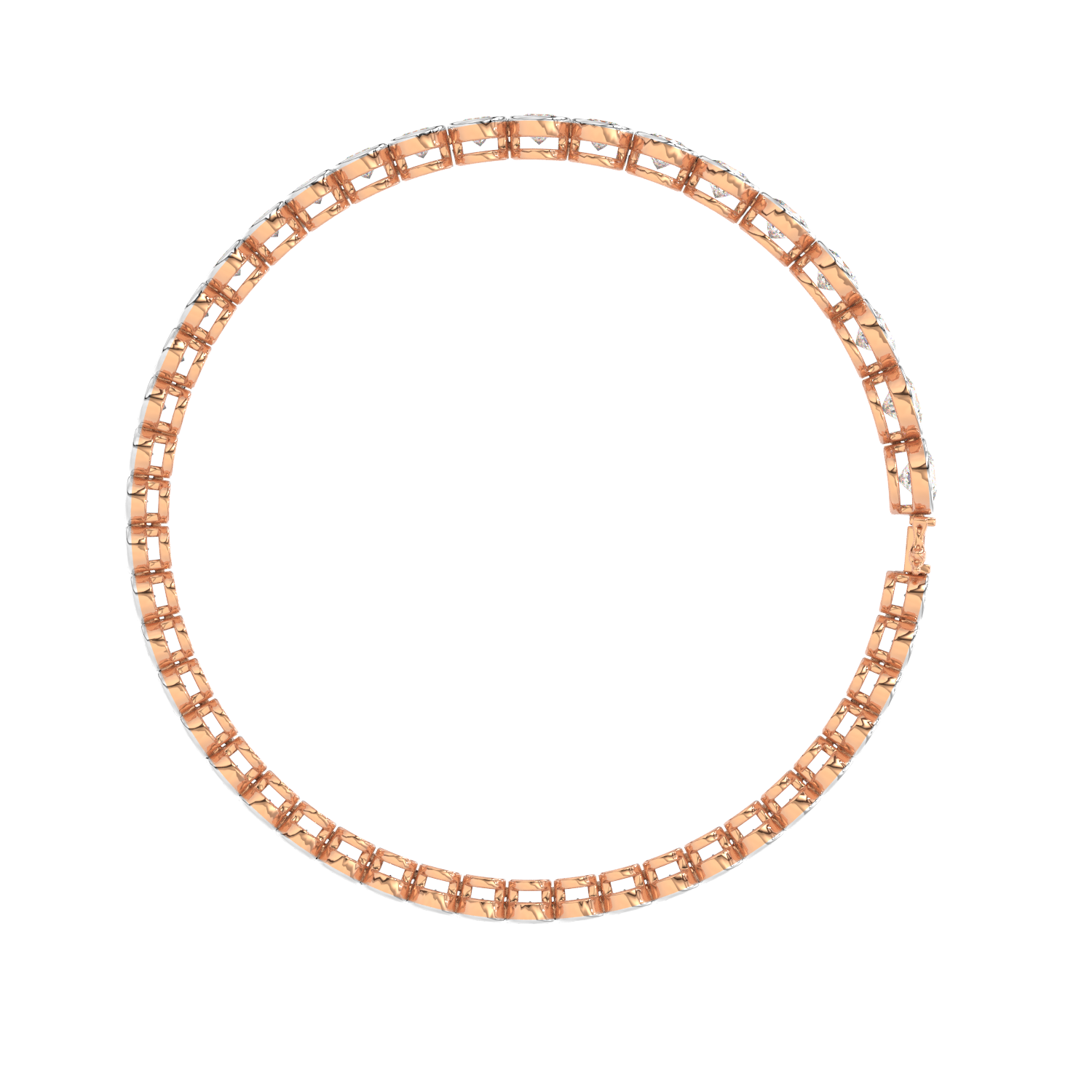 Bezel Eternity Tennis Bracelet
