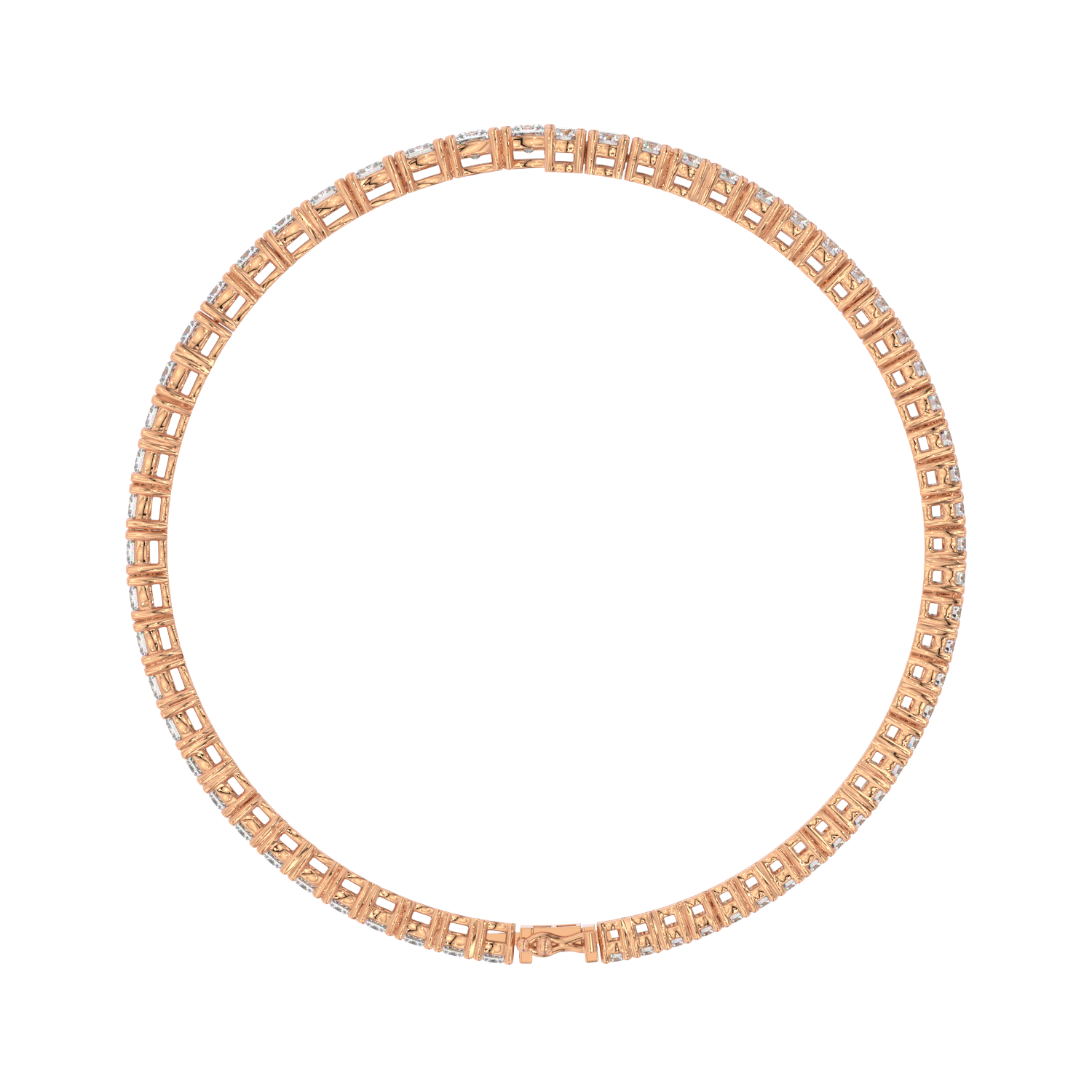 Round Baguette Split Tennis