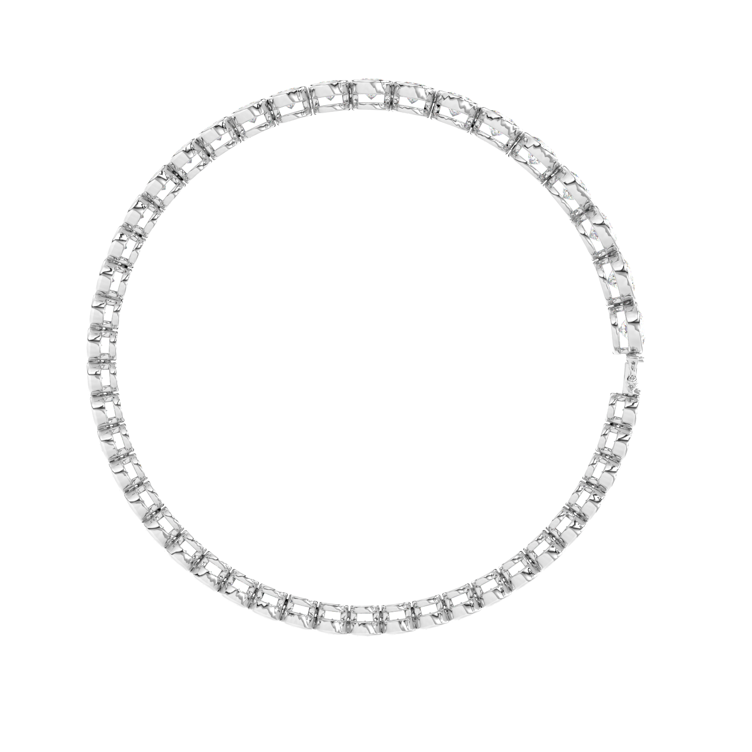Bezel Eternity Tennis Bracelet