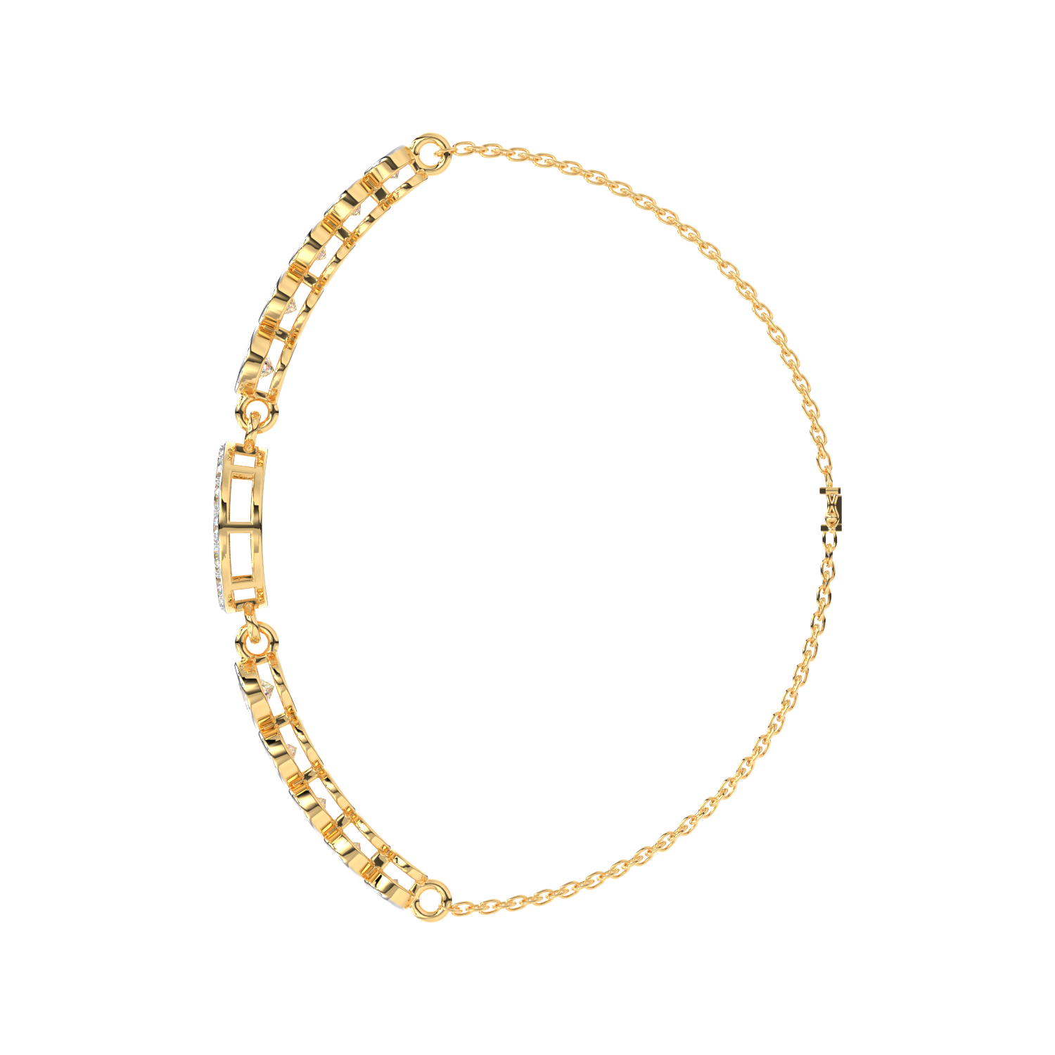 Rose Circle Station Bracelet