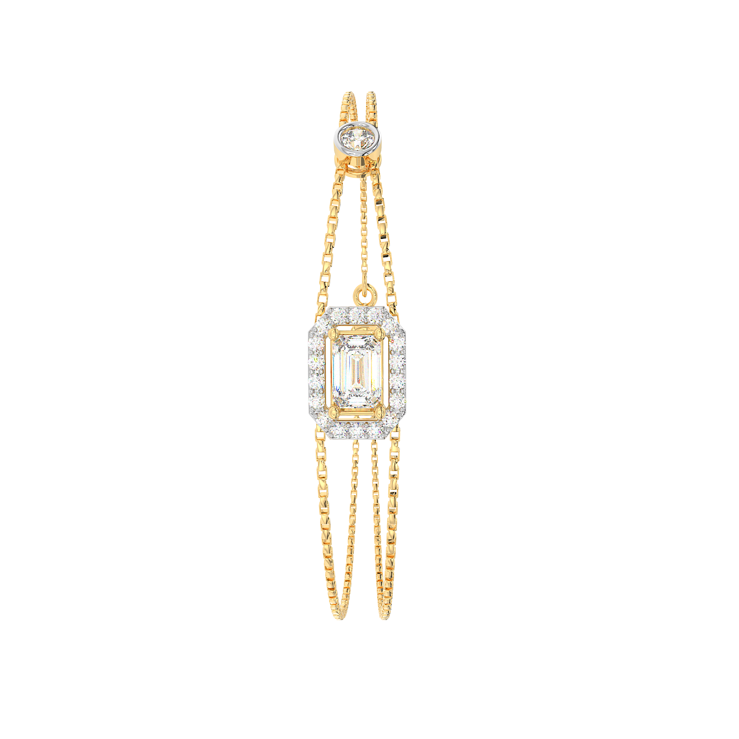 Emerald Halo Station Bracelet