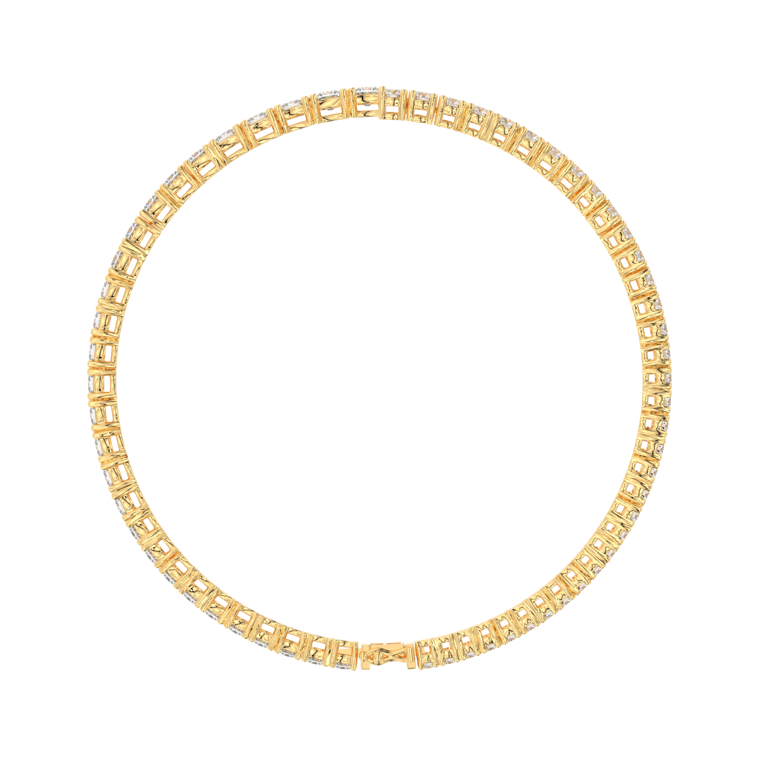 Round Baguette Split Tennis