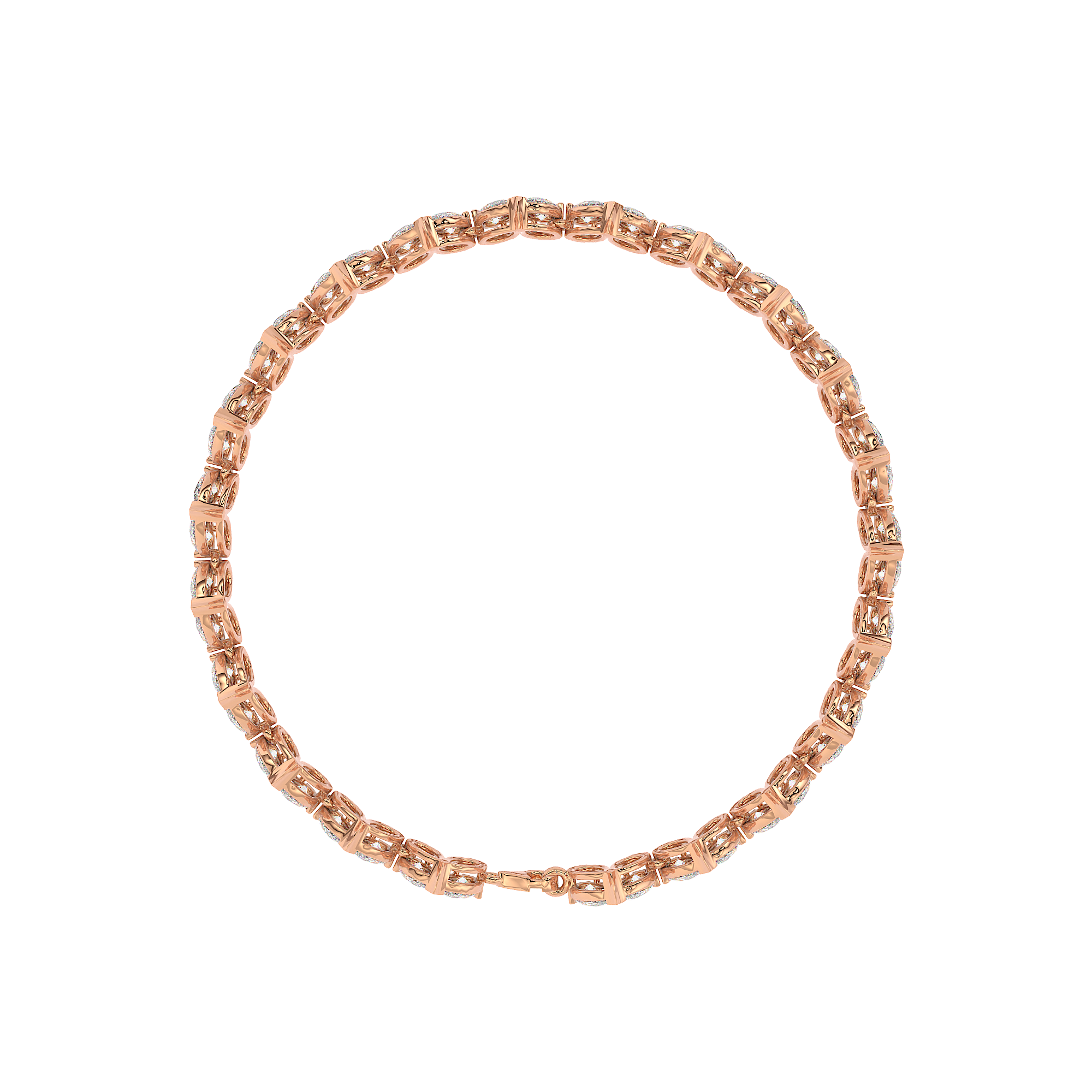 Pear Heart Tennis Bracelet