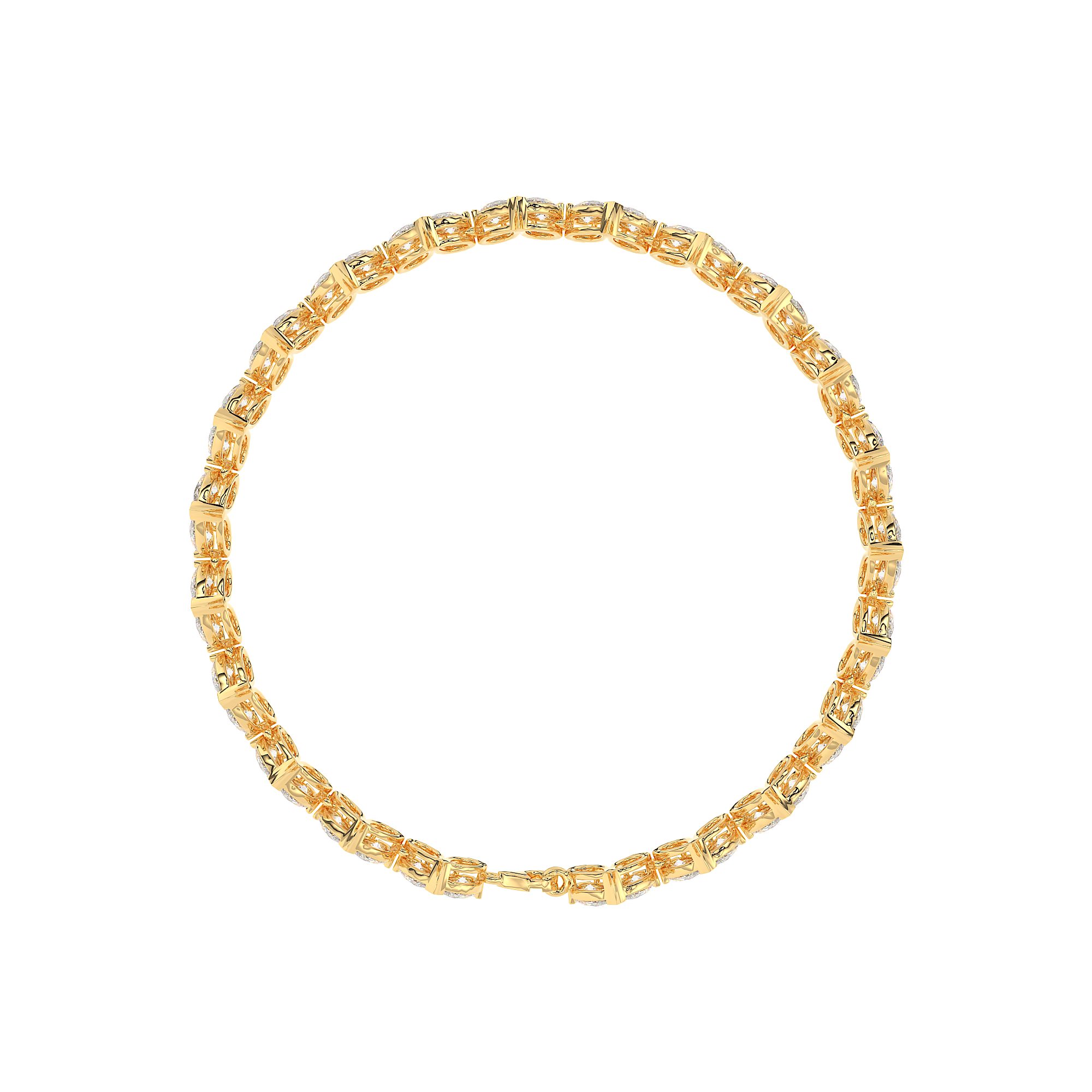 Pear Heart Tennis Bracelet