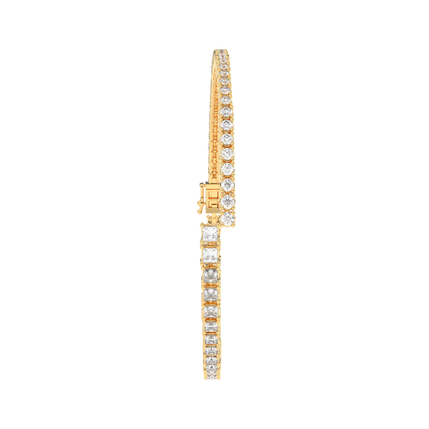 Round Baguette Split Tennis