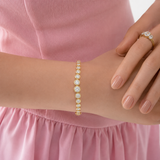Graduated V Tennis Bracelet