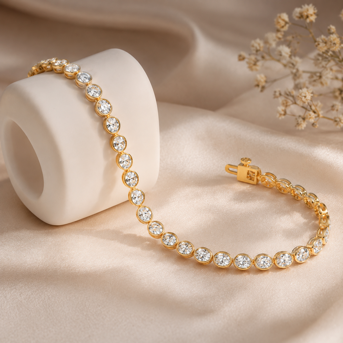 Graduated V Tennis Bracelet