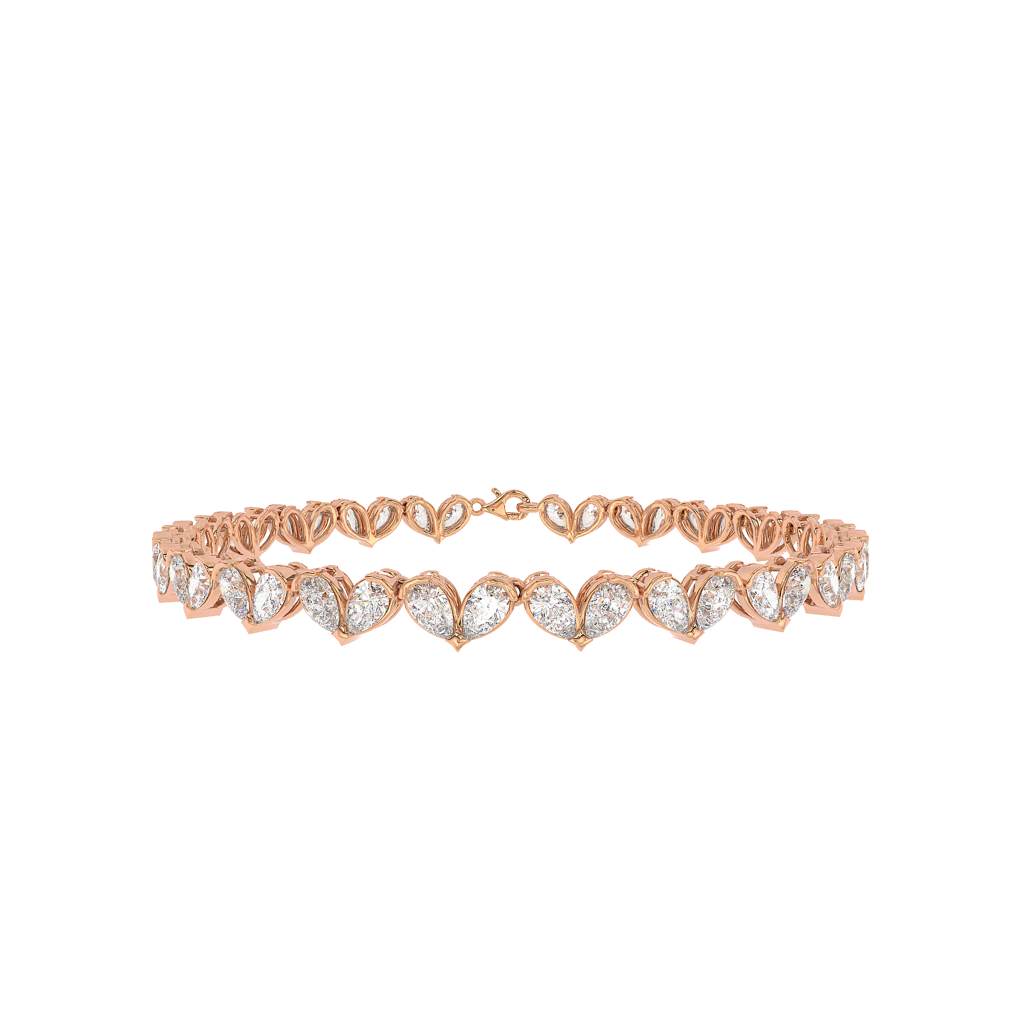 Pear Heart Tennis Bracelet