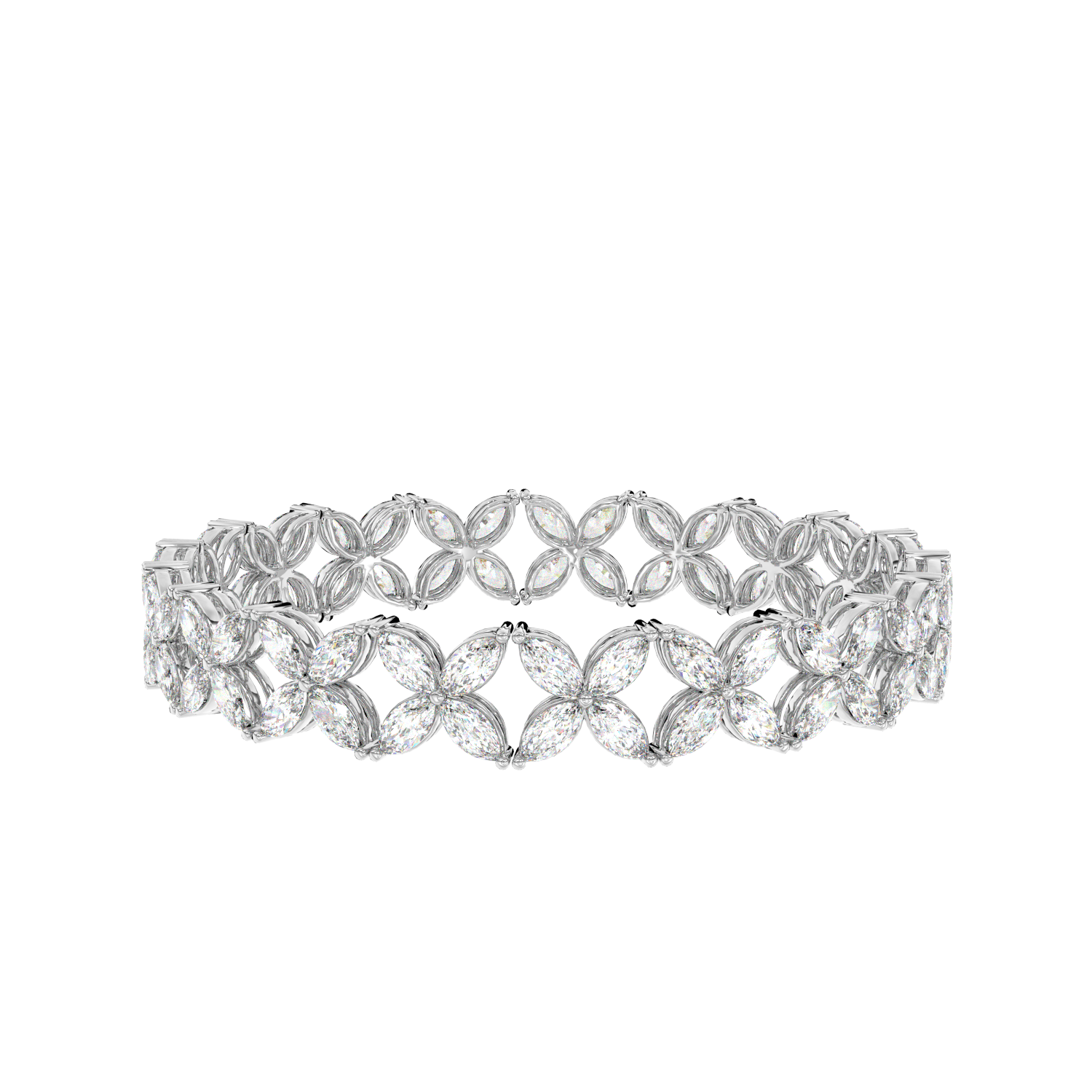 Marquise Quatrefoil Tennis Bracelet
