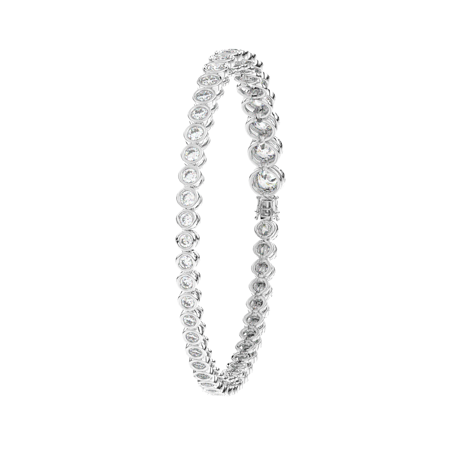Bezel Eternity Tennis Bracelet