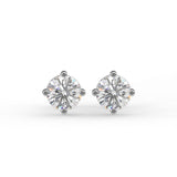 Round Solitaire Diamond Stud Earrings