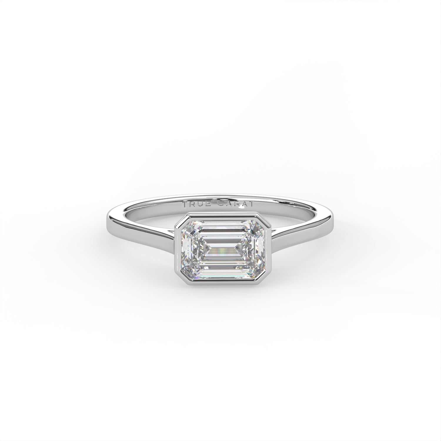 Emerald Cut Bezel Ring