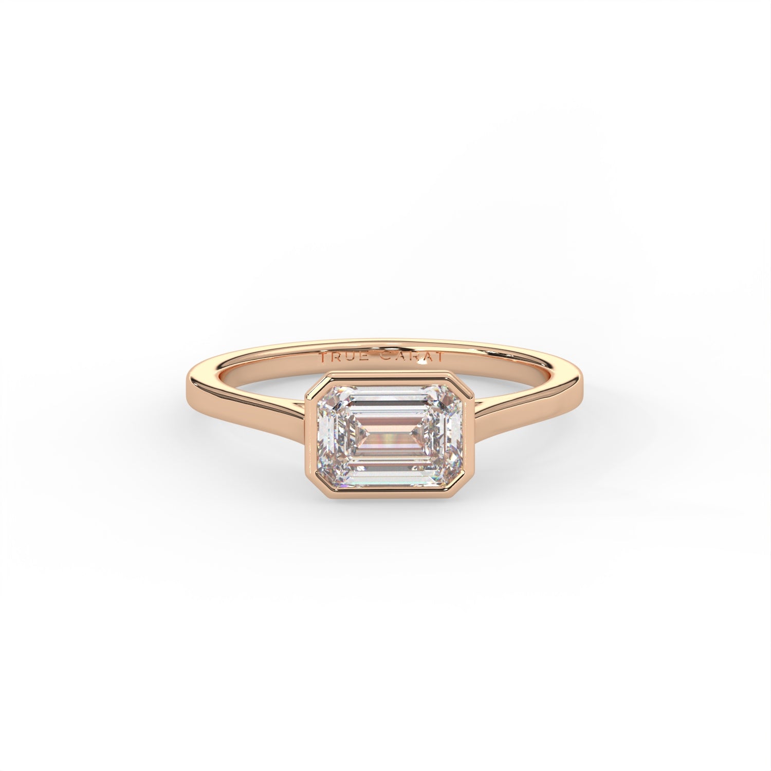 Emerald Cut Bezel Ring