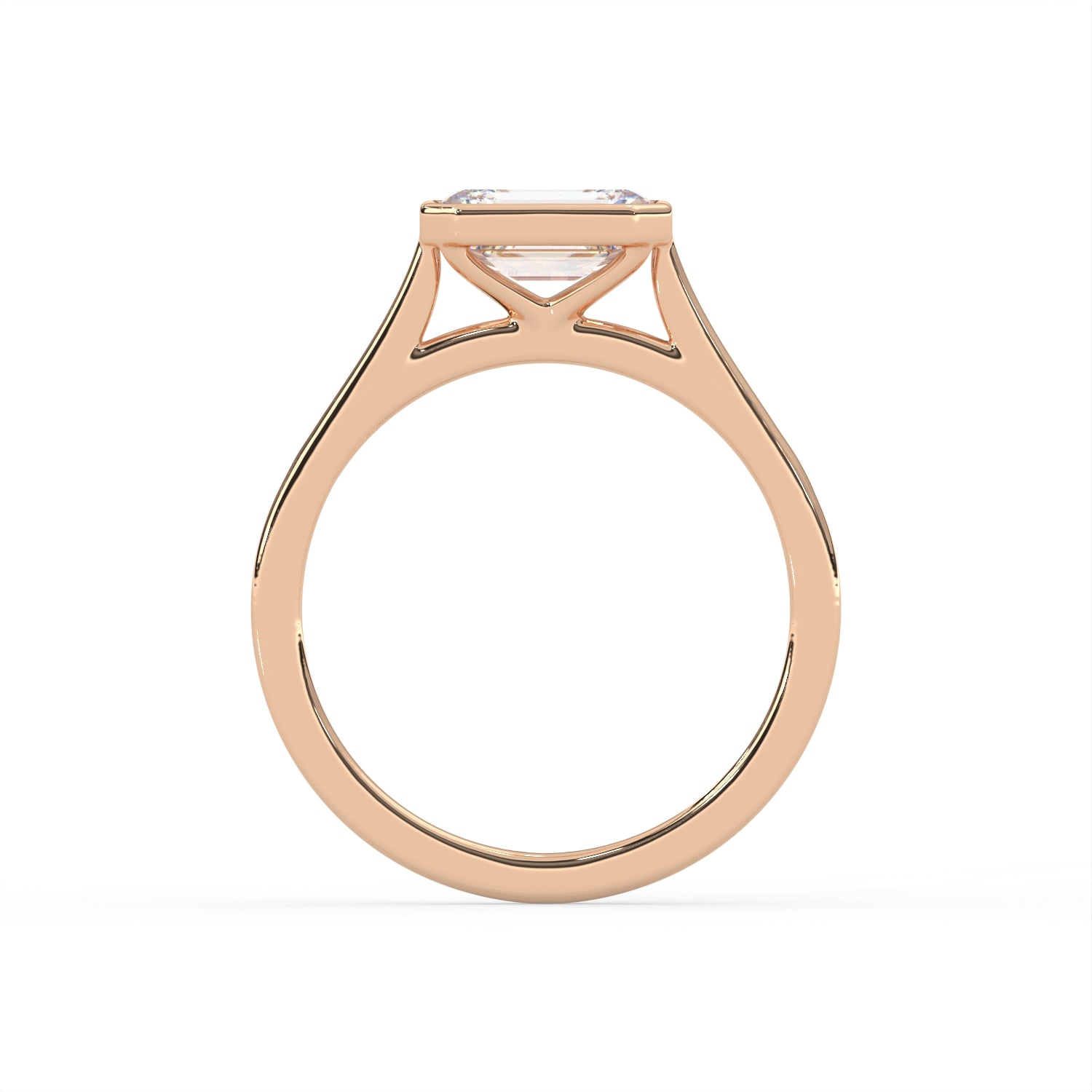 Emerald Cut Bezel Ring